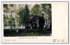 1905 Elkinstown Club House Grove Lake Side Building Dexter Maine Antique Postcar