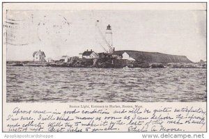 Boston Lighthouse Entrance To Harbor Boston Massachusetts 1906