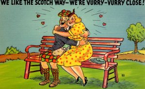 Scottish Couple - We're Vurry Vurry Close! - Comic - in the 1940s