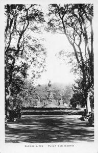 Buenos Aires Argentina birds eye view Plaza San Martin real photo pc Z17693