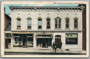 MT. PLEASANT PA POST OFFICE ANTIQUE POSTCARD