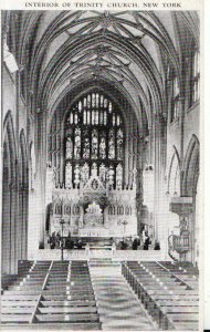 America Postcard - Interior of Trinity Church - New York - Ref TZ4449