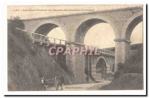 Britain Old Postcard The two viaducts of road racing has Cesson (wagon ane)