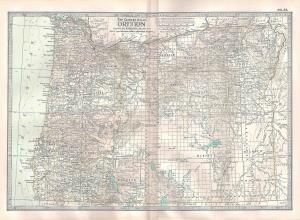 VINTAGE MAP Oregon c1897 from Century Atlas