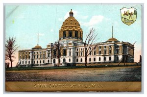 State Capitol Building St. Paul Minnesota MN UNP Gilt Embossed DB Postcard I18