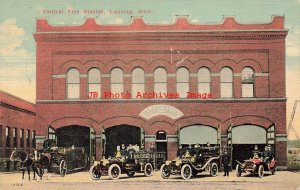 MI, Lansing, Michigan, Central Fire Department, Exterior View, 1914 PM, No 12566