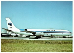 Fast Air Boeing B 707 at Miami 1979 Airplane Postcard