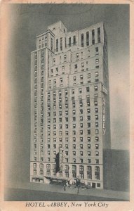 Hotel Abbey New York City Postcard 1944 Postcard-Demolished in 1982