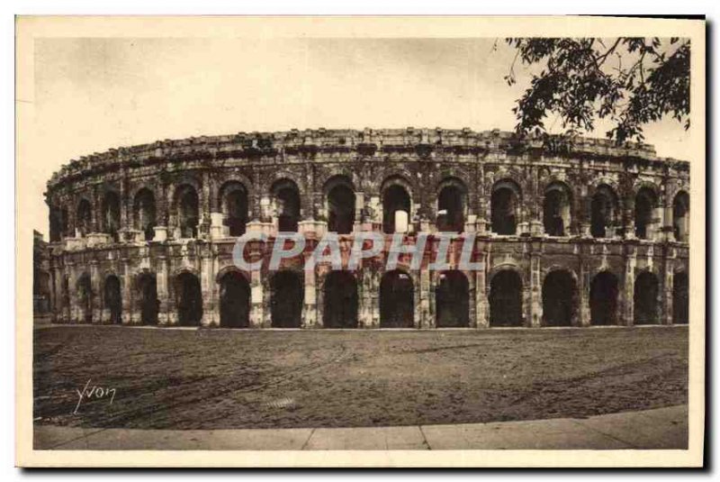 Postcard Old La Douce France Gard Nimes Les Arenes