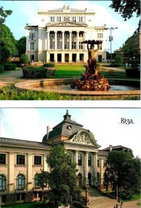 2~1989 4X6 Postcards Riga, Latvia  LATVIAN OPERA HOUSE & MUSEUM OF FINE ARTS