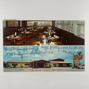 Postcard Florida Hollywood FL Stagecoach Inn Restaurant 1967 Posted Chrome