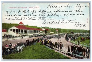 Sioux City Iowa IA Postcard Interstate Fair Grounds 1907 Vintage Antique Posted