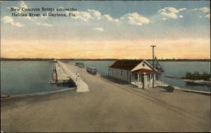 Daytona FL Bridge & Toll Plaza c1910 Postcard