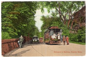 Boston, Mass, Entrance to Subway