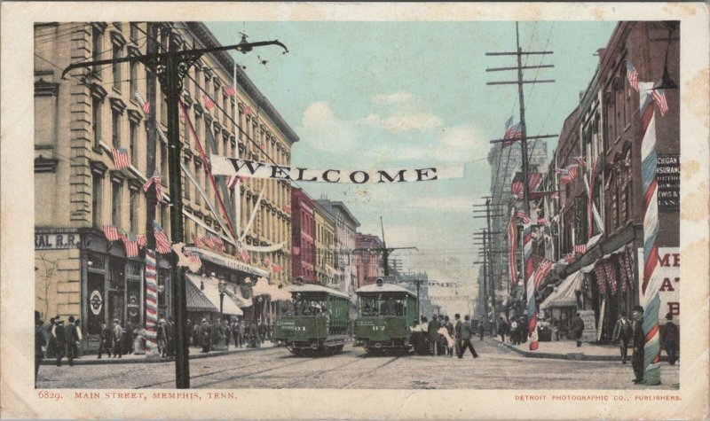 Postcard Main Street Memphis TN