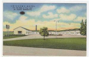 Swiggum's Motel St Cloud Minnesota linen postcard