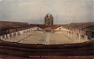 MORMON TABERNACLE LOT OF 4 POSTCARDS 1910s CHOIR~ORGAN~INTERIORS~GROUNDS