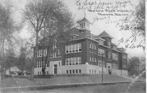 MACON, MO  Missouri             MACON HIGH SCHOOL              1910 Postcard