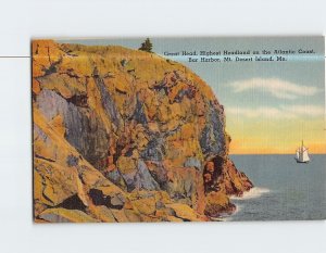 Postcard Great Head Bar Harbor Mt. Desert Island Maine USA