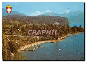 Modern Postcard Lake Annecy Menthon St Bernard The Beach