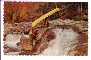  Hunters Portage  Canoe over Rocks, Grand Falls, New Brunswick, Photo Ozzie S...