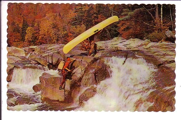  Hunters Portage  Canoe over Rocks, Grand Falls, New Brunswick, Photo Ozzie S...