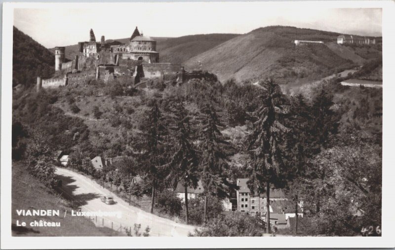 Luxembourg Vianden Castle Vintage RPPC 04.13