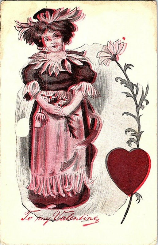 To My Valentine Vintage Postcard Standard View Card 