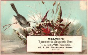 1880s-90s Melvin's Rheumatic & Dyspepsia Cure Blackstone Street Boston MA