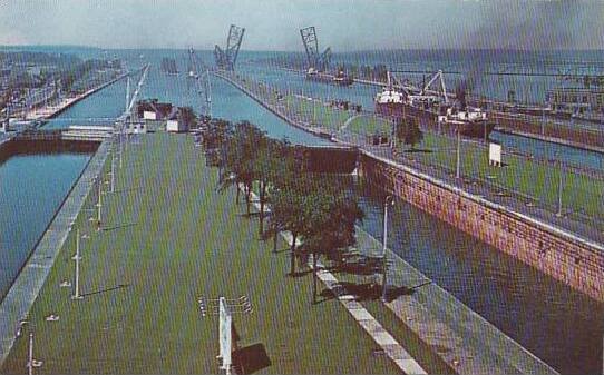 Michigan Marie A General View Of The Soo Locks