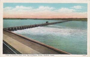 Iowa Keokuk View Of Dan From Top Of Power House 1942 Curteich