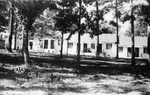 Asheboro North Carolina Oak Forest Motel Real Photo Antique Postcard K14859