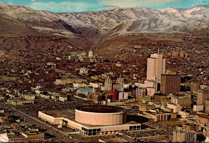 Utah Salt Lake City Aerial View 1978