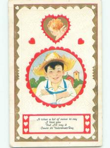 Divided-Back VALENTINE DAY SCENE Great Postcard W7878