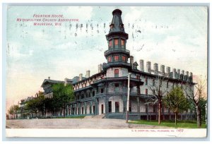 1908 Fountain House Metropolitan Church Association Waukesha Wisconsin Postcard