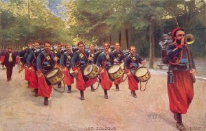 Berber military volunteers Zouaves drummers formation les zouzous