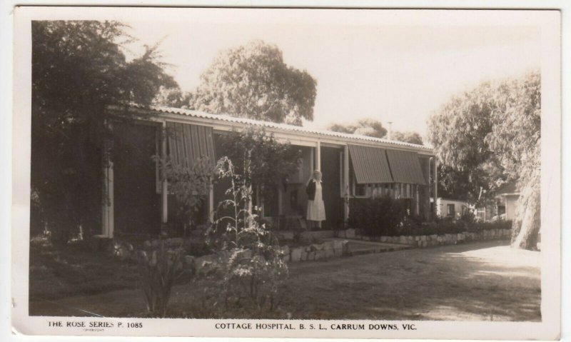 Australia; Cottage Hospital, BSL Carrum Downs, Victoria RP PPC, Unposted, 1920s
