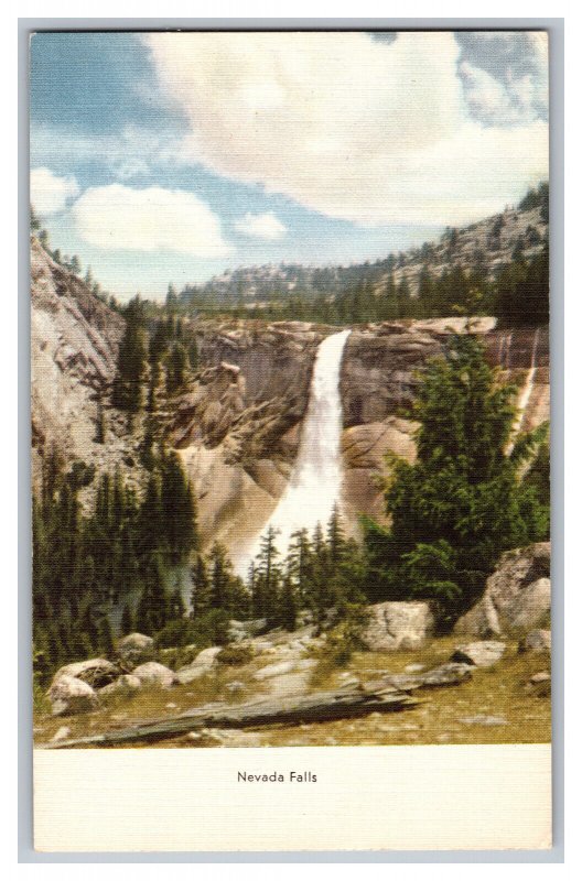 Postcard Nevada Falls Vintage Standard View Card Yosemite National Park 