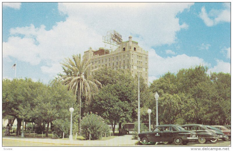 LAREDO, Texas, 1950-1960's; Jarvis Plaza, Hamilton Hotel, Classic Cars