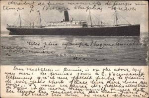 Steamship SS Minnetonka Used 1905 Nice Cancellation MARK-LANE British Columbia
