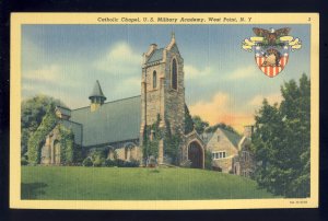 West Point, New York/NY Postcard, Catholic Chapel, US Military Academy