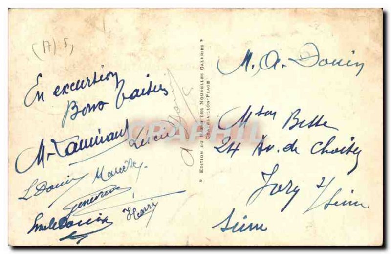 Old Postcard Chatelaillon Les Rochers Angoulins