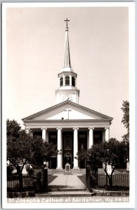 St. Joseph's Cathedral Bardstown Kentucky KY Parish Real Photo RPPC Postcard