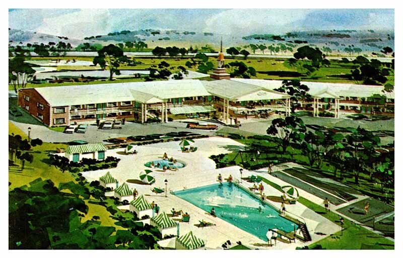 Postcard SWIMMING POOL SCENE Westport Connecticut CT AR1690