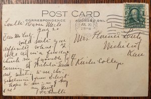 Vintage Postcard 1907-1915 Log Cabin Home (Real Photo Postcard)