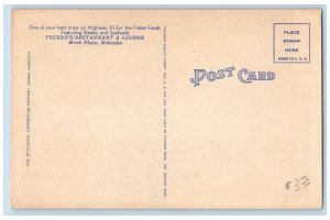 North Platte Nebraska NE Postcard Tucker's Cafe & Lounge Restaurant c1950's