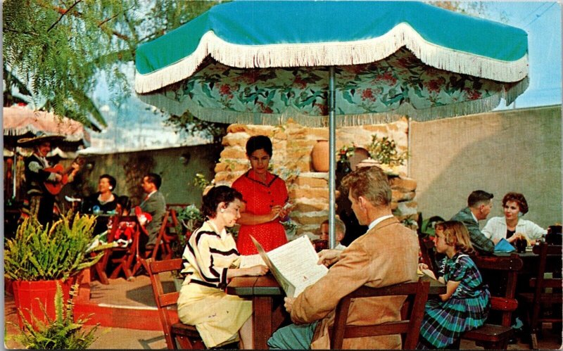 Postcard Patio Dining at Manuel's Historical Restaurant San Diego, California