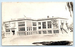 RPPC THE DALLES, Oregon OR ~ HIGH SCHOOL Wasco County c1920s Real Photo Postcard