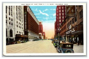 Vintage 1930's Postcard West Broad Street AIU Building Columbus Ohio