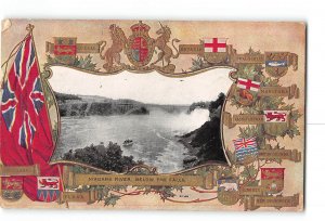Niagara Falls Canada Embossed Gold Enhanced Postcard 1912 Niagara River